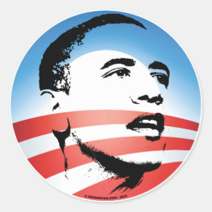 Obama-Logo - Schlicht Runder Aufkleber