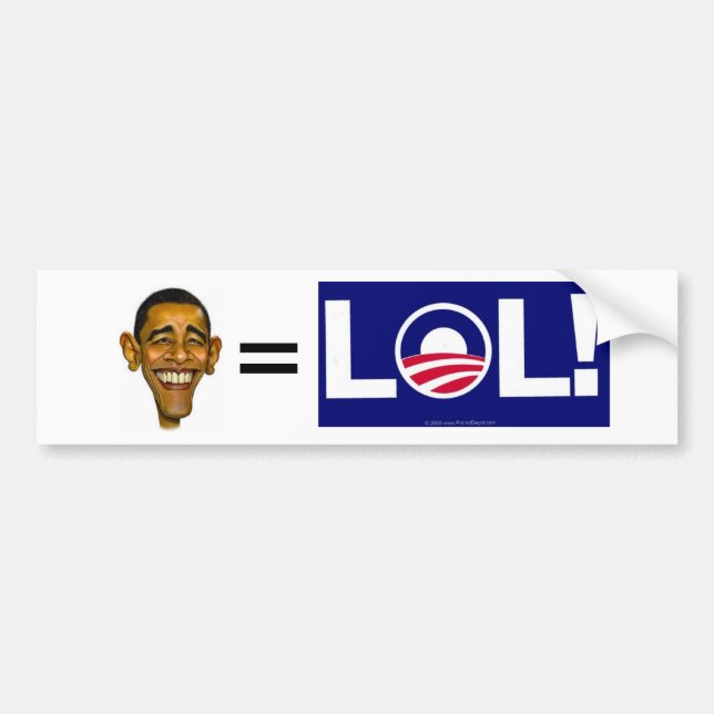 obama=lol autoaufkleber (Vorne)