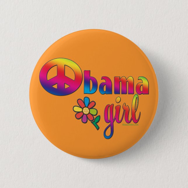 Obama-Mädchen Button (Vorderseite)