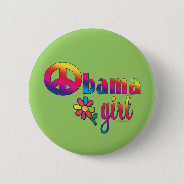 Obama-Mädchen Button (Vorderseite)