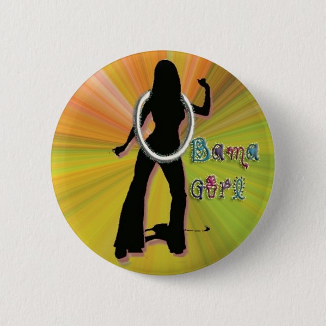OBAMA-MÄDCHEN-STARKER KNOPF BUTTON (Vorderseite)