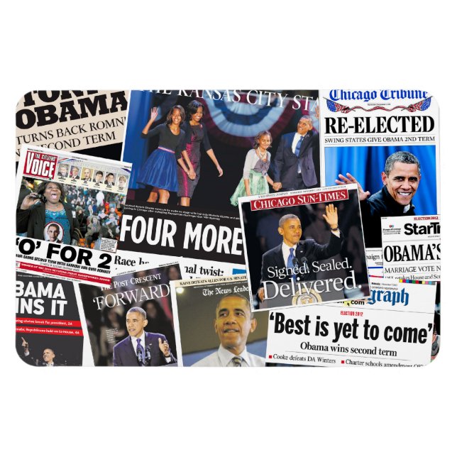 Obama-Magnet 2012 für Zeitungen Magnet (Horizontal)