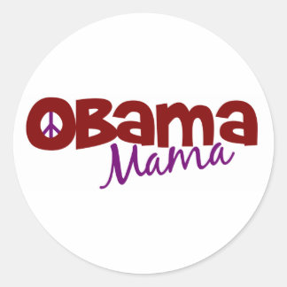 Obama Mama Runder Aufkleber