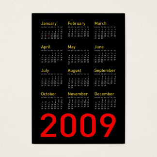 Obama Memorabilia - Pocket Calendar 2009