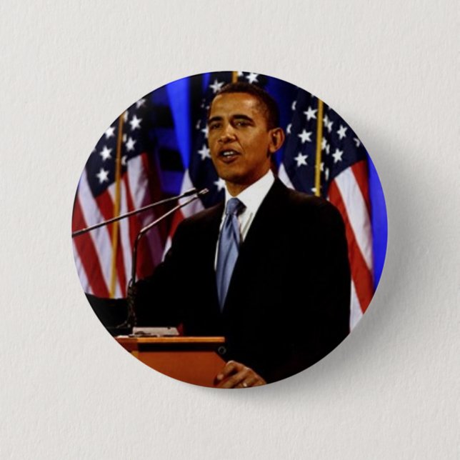 Obama mit Flaggen Button (Vorderseite)