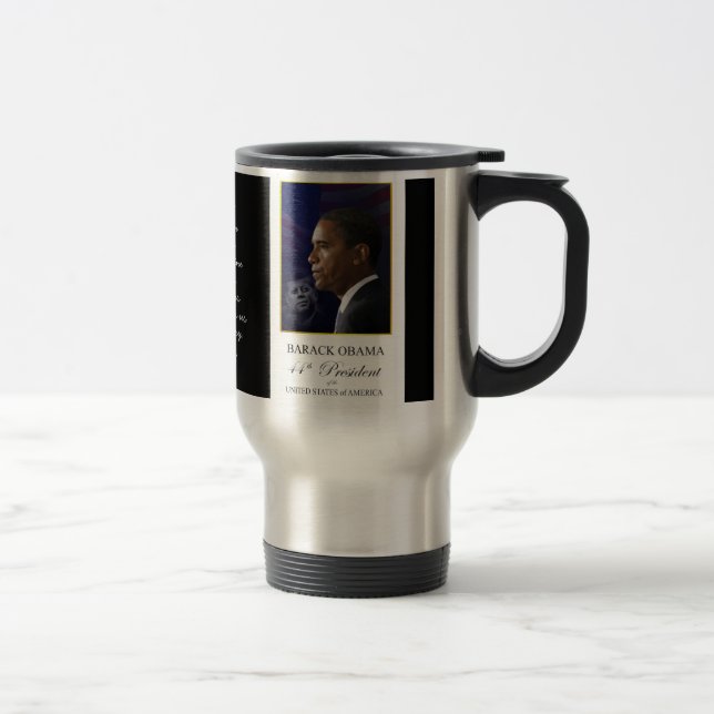 Obama mit JFK - Kaffee-Tasse Reisebecher (Rechts)