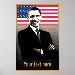 Obama mit Text - Poster - Vorlage