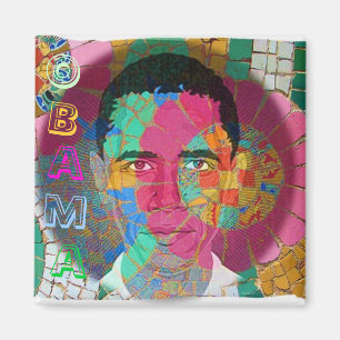 Obama-Mosaik-Quadrat-Magnet Magnet