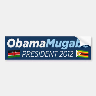 Obama Mugabe 2012 Autoaufkleber