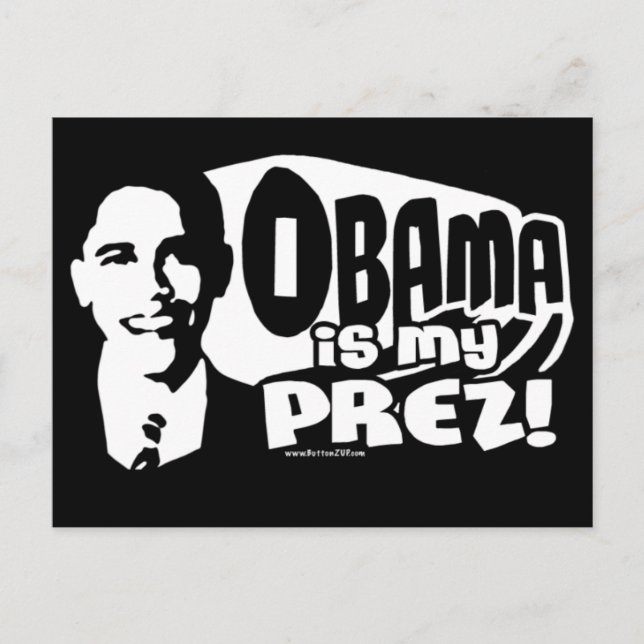 Obama My Prez Post Cards Postkarte (Vorderseite)