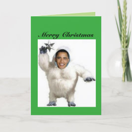 Obama-nable Snowman Weihnachtskarte Feiertagskarte
