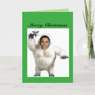 Obama-nable Snowman Weihnachtskarte Feiertagskarte
