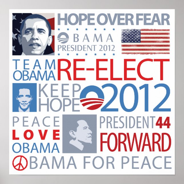 Obama neu wählen poster (Vorne)