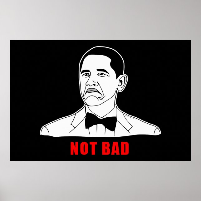 Obama nicht böse Mammutwut konfrontiert Comic Poster (Vorne)