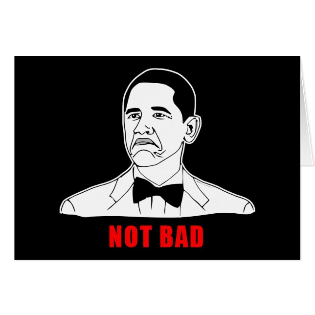 Obama nicht schlechtes meme Raserei-Gesichts-Comic (Vorderseite (Horizontal))