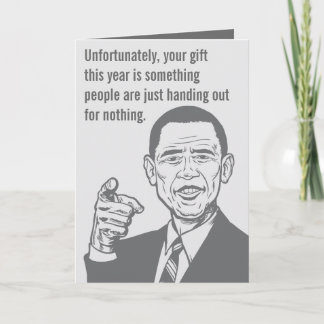 Obama Nobel Prize Card Feiertagskarte