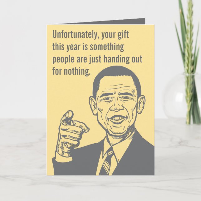 Obama Nobel Prize Card Feiertagskarte (Vorderseite)
