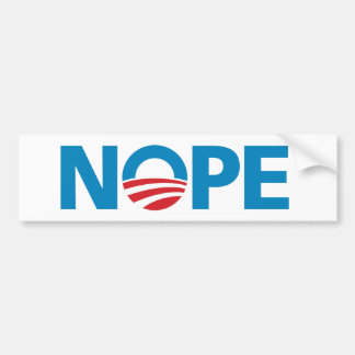 Obama, "NOPE" Autoaufkleber