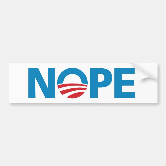 Obama, "NOPE" Autoaufkleber (Vorne)