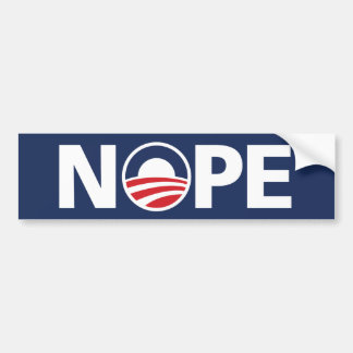 Obama, "NOPE" Autoaufkleber