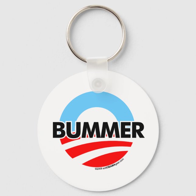 Obama O Bummer Logo Schlüsselanhänger (Vorderseite)