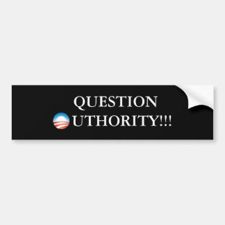 obama_o, FRAGE 'O'UTHORITY! Autoaufkleber