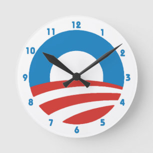 Obama 'O' Logo Wall Clock Runde Wanduhr