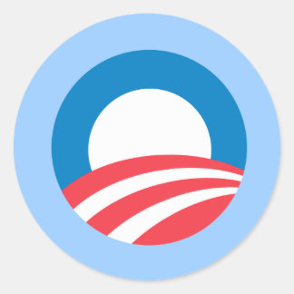 Obama O Runder Aufkleber
