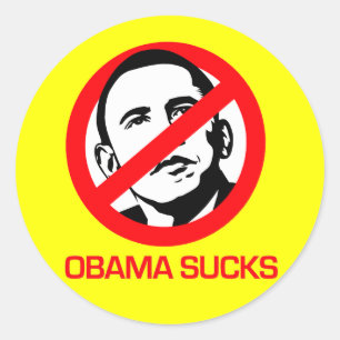 Obama - Obama Sind zum Kotzen Runder Aufkleber