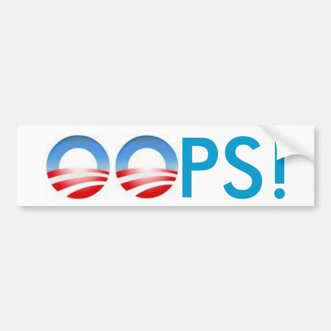 Obama OOPS! Autoaufkleber (Vorne)