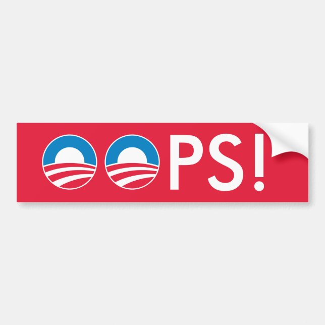 Obama OOPS! Autoaufkleber (Vorne)