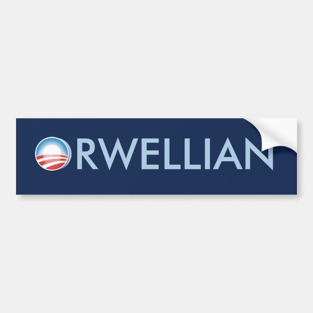 Obama Orwellian Autoaufkleber (Vorne)