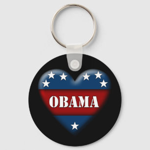 Obama-patriotisches Herz Schlüsselanhänger