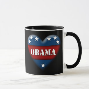 Obama-patriotisches Herz Tasse