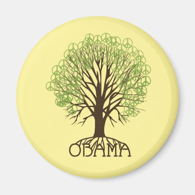 Obama Peace Tree Magnet (Vorne)