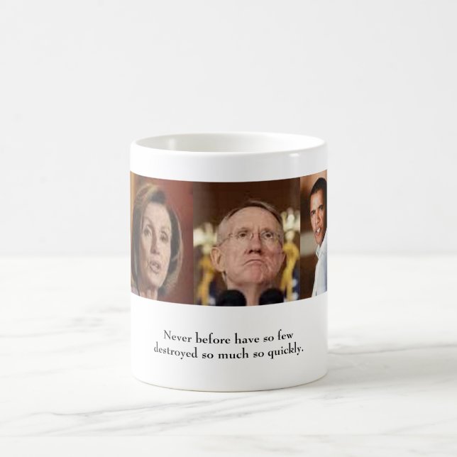 Obama Pelosi Reid nie vorher Kaffeetasse (Mittel)