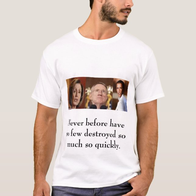 Obama Pelosi Reid-Nie vorher T-Shirt (Vorderseite)