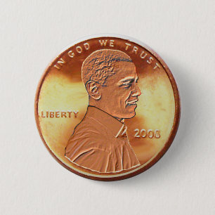 Obama-Penny-Knopf Button
