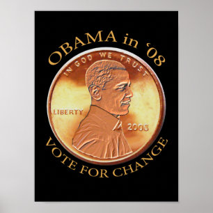 Obama Penny Poster