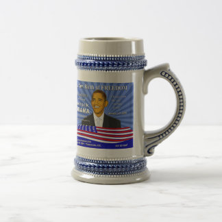 Obama Philadelphia GedenkStein Bierglas