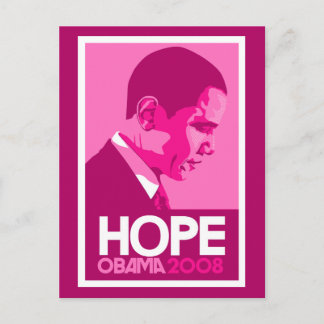 Obama Pink Hope Postcard Postkarte