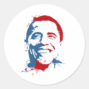 Obama platsch runder aufkleber