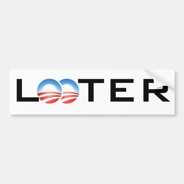 Obama-Plünderer Autoaufkleber (Vorne)