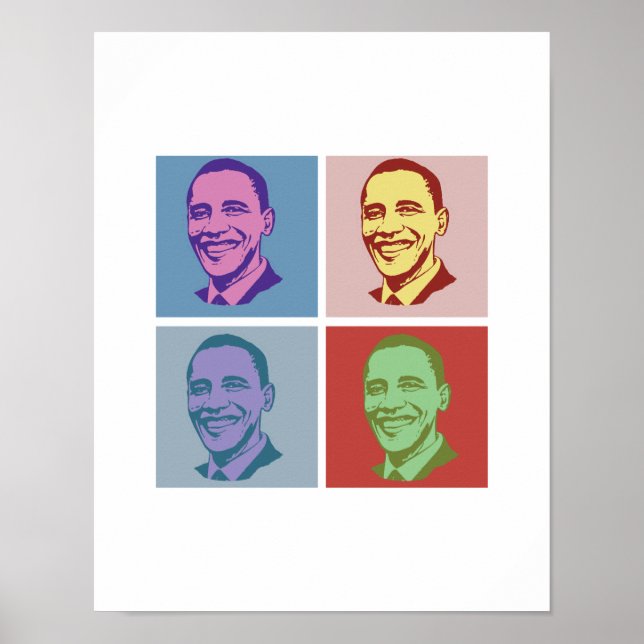 OBAMA POP ART -.png Poster (Vorne)