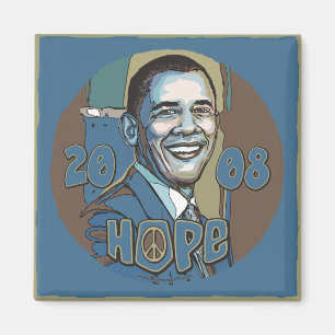 Obama Portrait 2008 Hoffnung Magnet
