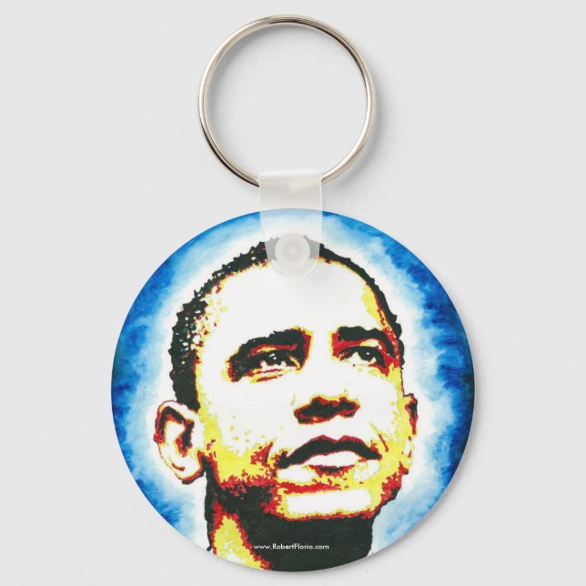 Obama Portrait Key Chain Schlüsselanhänger (Vorderseite)
