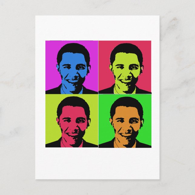 Obama Portrait Postkarte (Vorderseite)