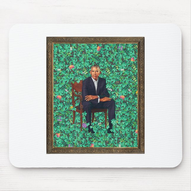 Obama Portrait T-Shirt _1 Mousepad (Vorne)