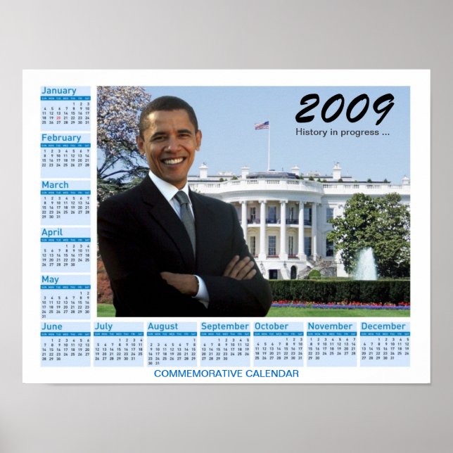 Obama-Poster - Gedenkkalender 2009 Poster (Vorne)
