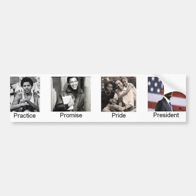 Obama-Praxis-Stolz-Präsident Autoaufkleber (Vorne)